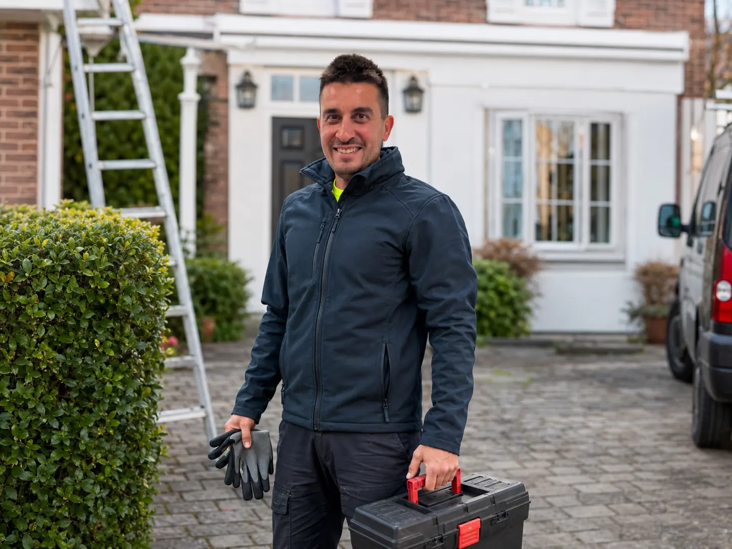 Nick from Vafeas Property Maintenance on the job